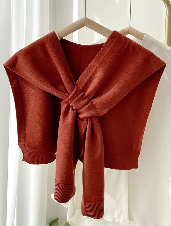 Solid Color Shoulder Wrap Scarf/Cape